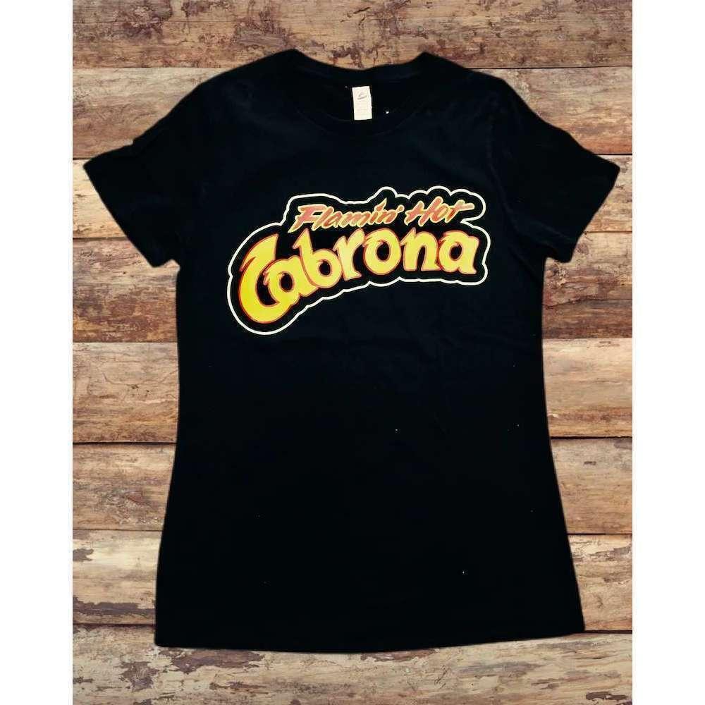 Flaming Hot Cabrona Retro Graphic Unisex T-Shirt